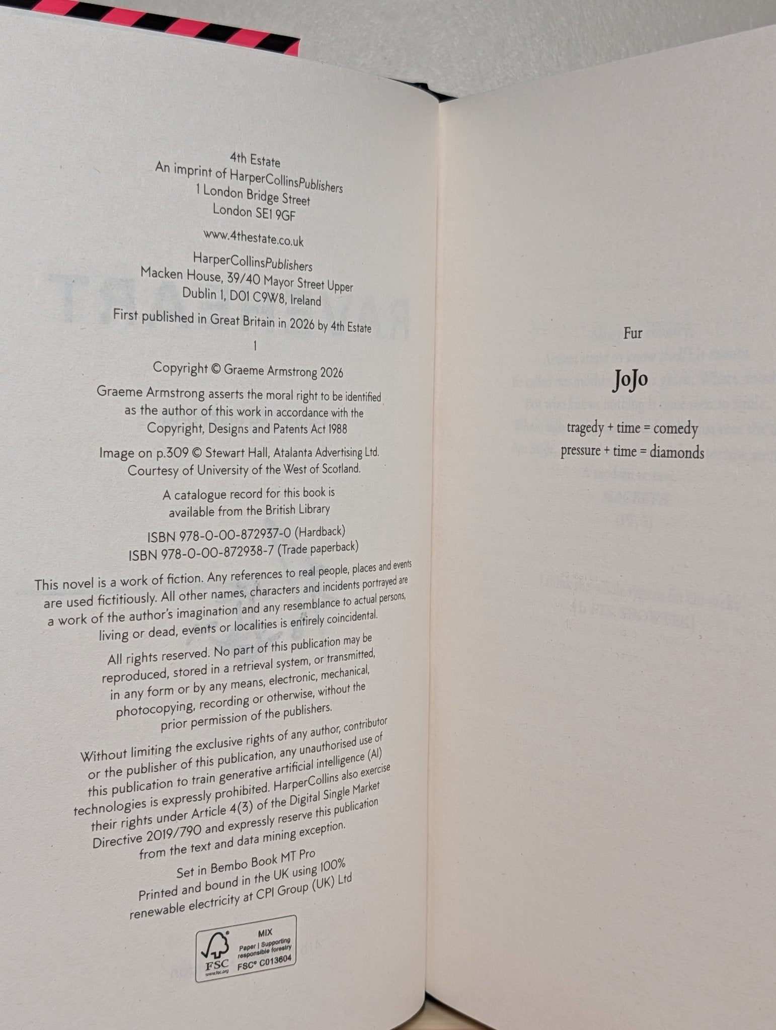 Raveheart by Graeme Armstrong (Signed First Edition) - Fialta Books