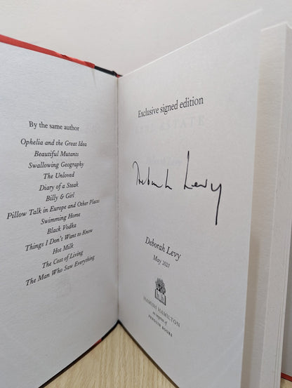 Real Estate by Deborah Levy (Signed First Edition) - Fialta Books
