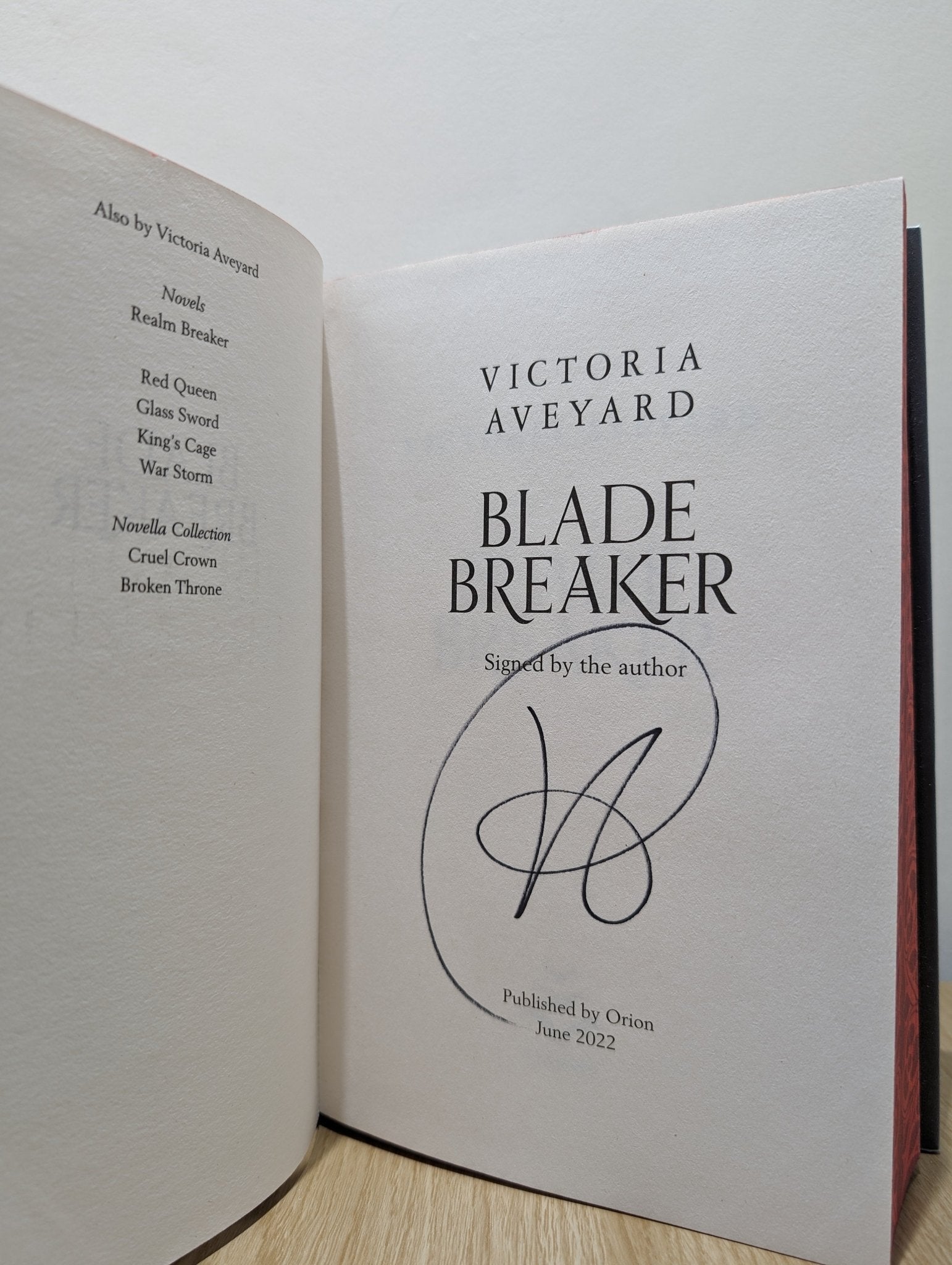 Realm Breaker; Blade Breaker; Fate Breaker by Victoria Aveyard (Signed First Edition Set) - Fialta Books