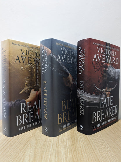 Realm Breaker; Blade Breaker; Fate Breaker by Victoria Aveyard (Signed First Edition Set) - Fialta Books