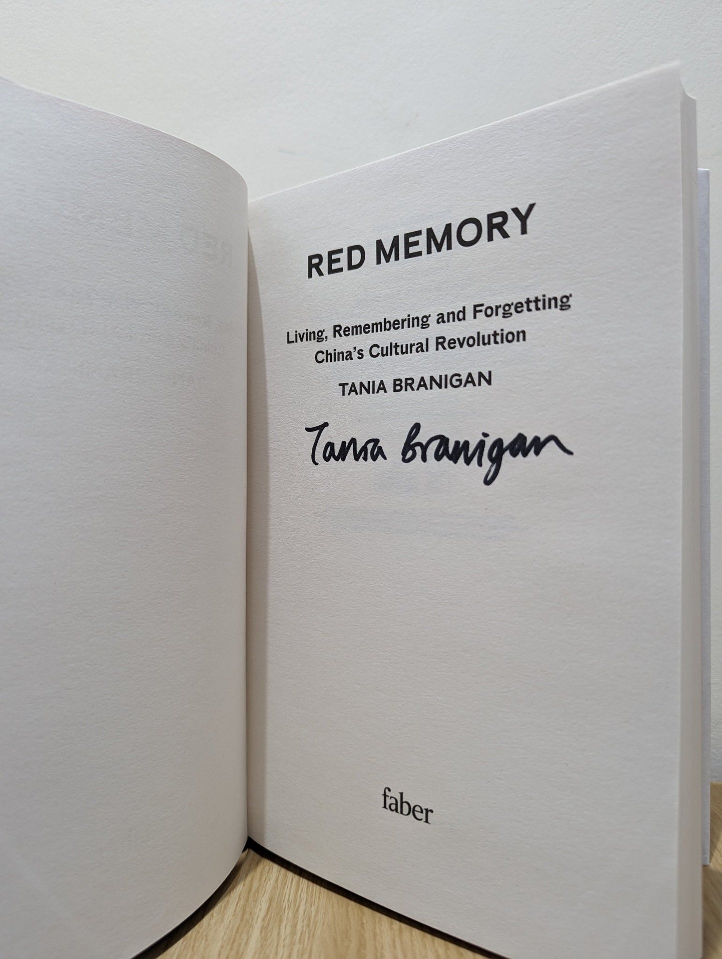 Red Memory by Tania Branigan (Signed First Edition) - Fialta Books
