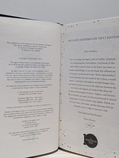 Red Rising: Hodderscape Vault Edition by Pierce Brown - Fialta Books