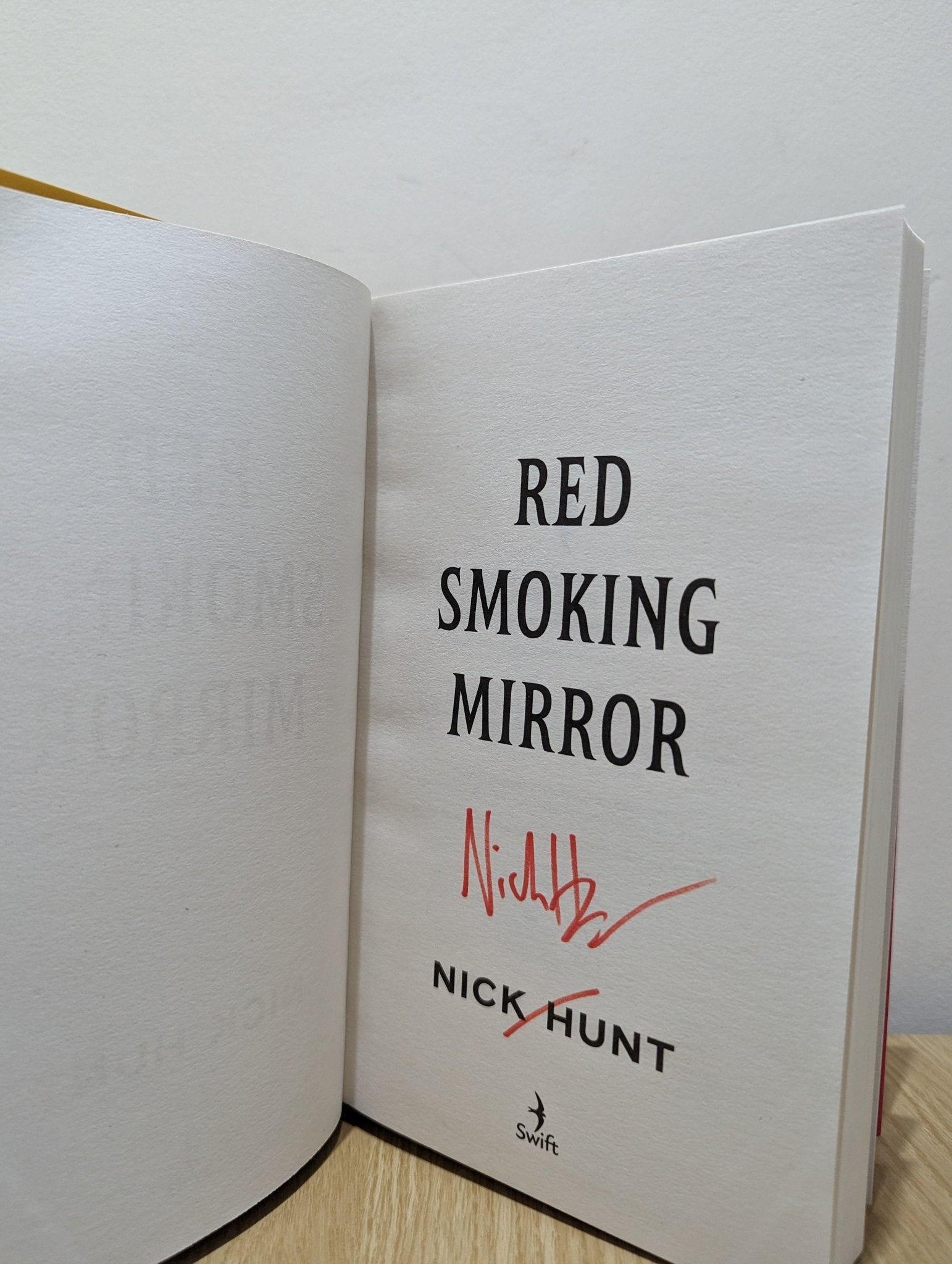 Red Smoking Mirror by Nick Hunt (Signed First Edition) - Fialta Books