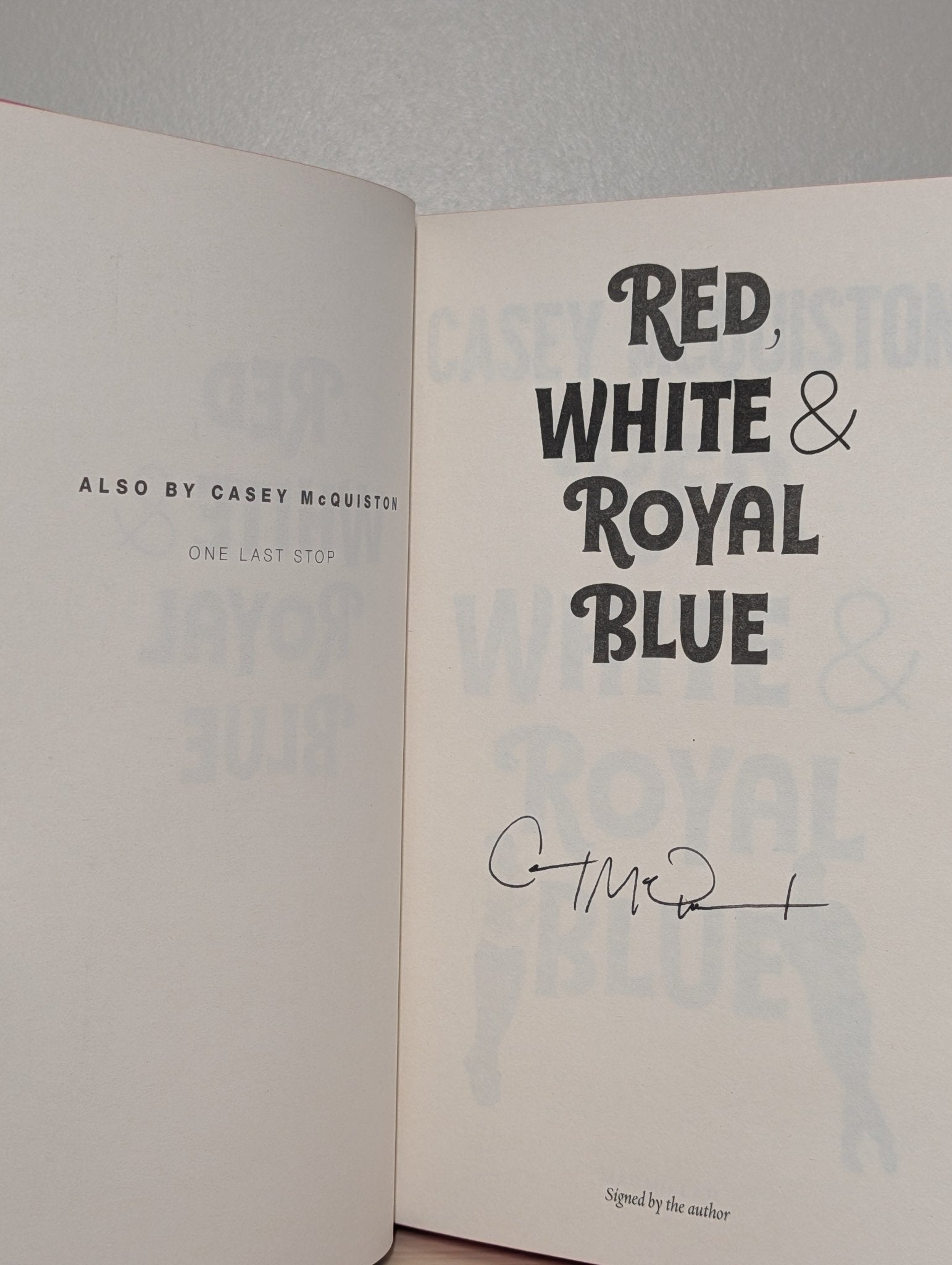 Red, White & Royal Blue by Casey McQuiston (Signed Collector's Edition with sprayed edges) - Fialta Books