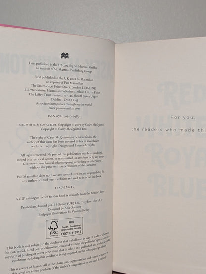 Red, White & Royal Blue by Casey McQuiston (Signed Collector's Edition with sprayed edges) - Fialta Books