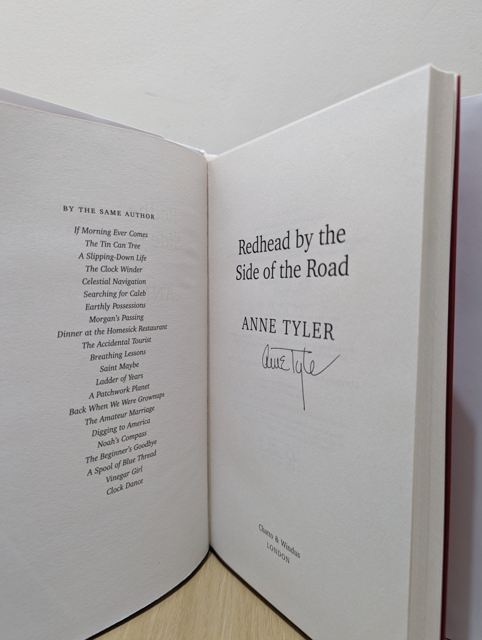 Redhead by the Side of the Road by Anne Tyler (Signed First Edition) - Fialta Books