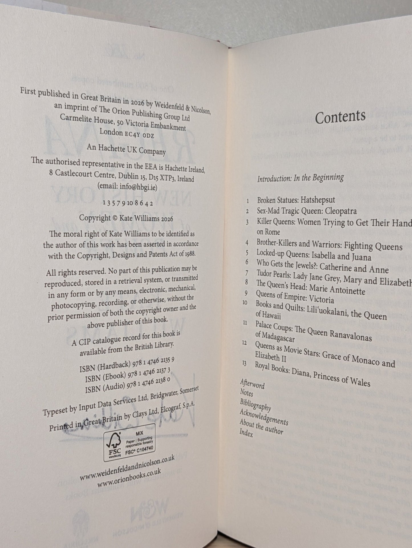 Regina by Kate Williams (Signed First Edition with sprayed edges) - Fialta Books