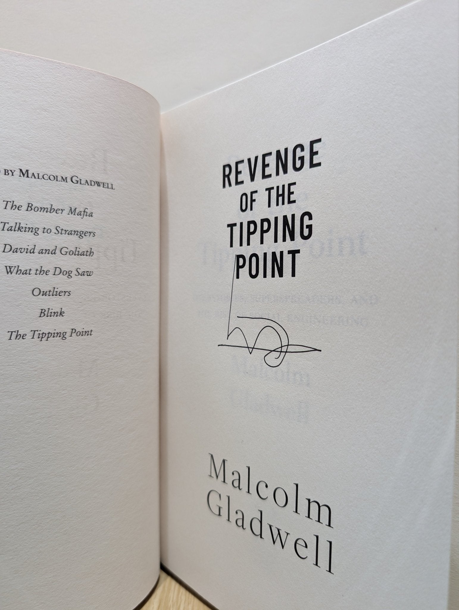Revenge of the Tipping Point by Malcolm Gladwell (Signed First Edition) - Fialta Books