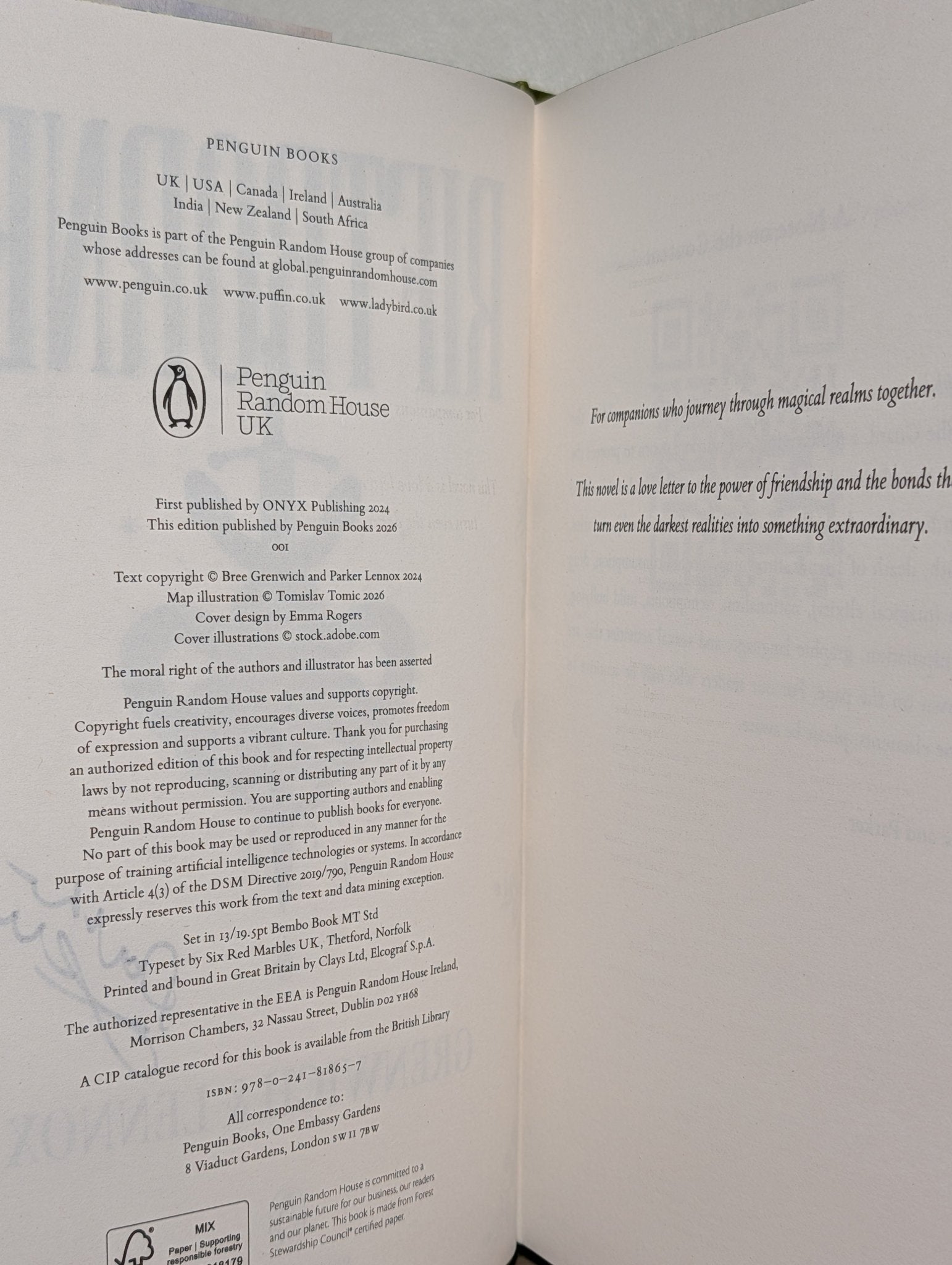 Riftborne by Grenwich and Lennox (Signed First Edition with sprayed edges) - Fialta Books