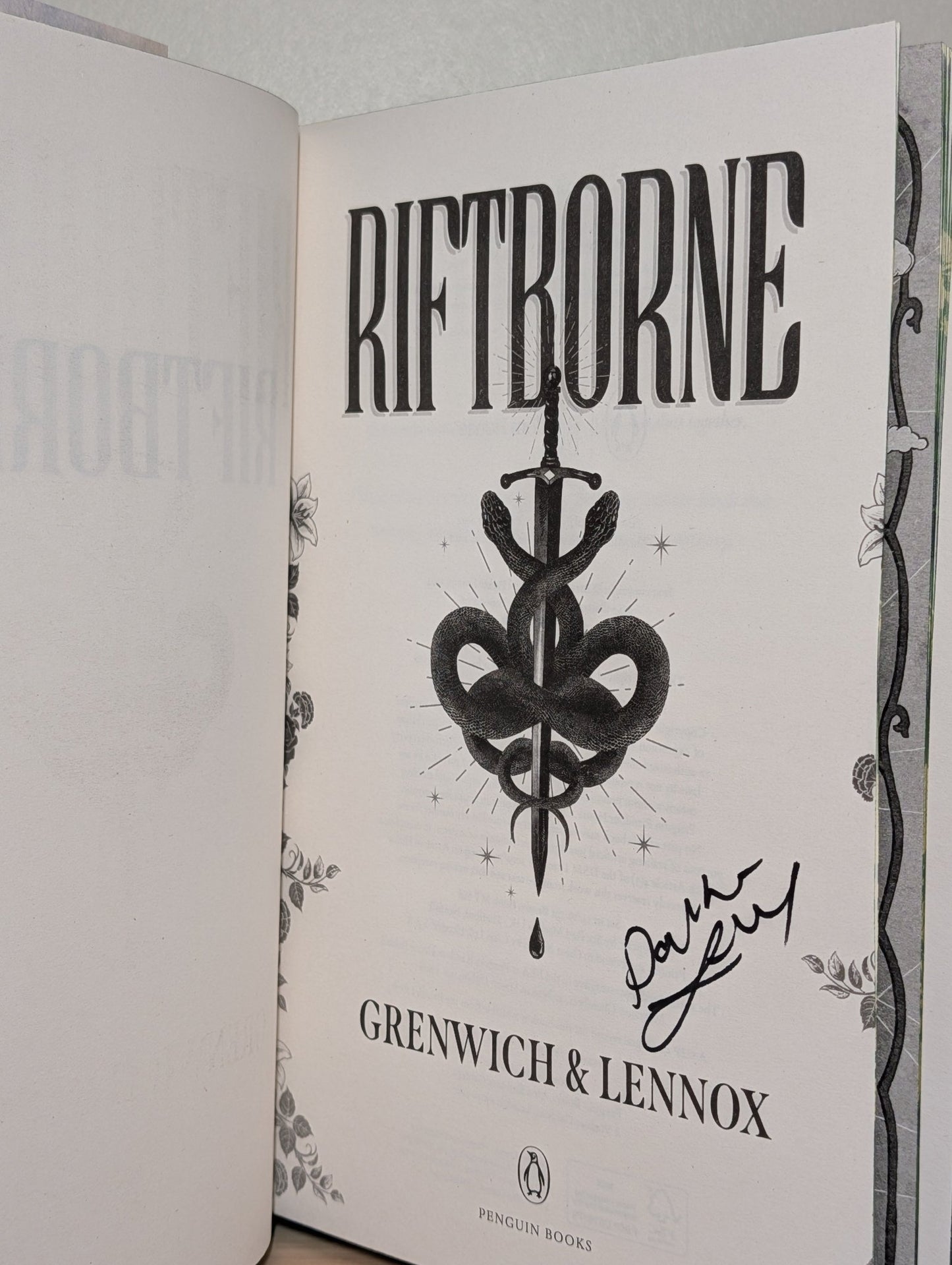 Riftborne by Grenwich and Lennox (Signed First Edition with sprayed edges) - Fialta Books