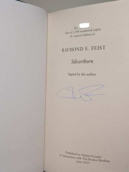 Riftwar Saga: Magician; Silverthorn; A Darkness at Sethanon by Raymond E. Feist (Signed Deluxe Edition with sprayed edges) - Fialta Books
