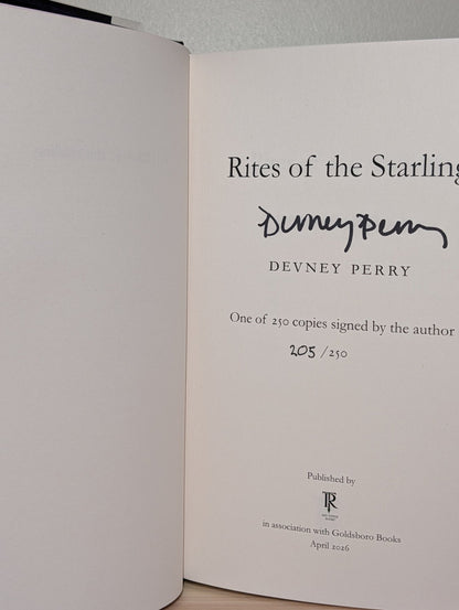 Rites of the Starling by Devney Perry (Signed Numbered First Edition) - Fialta Books