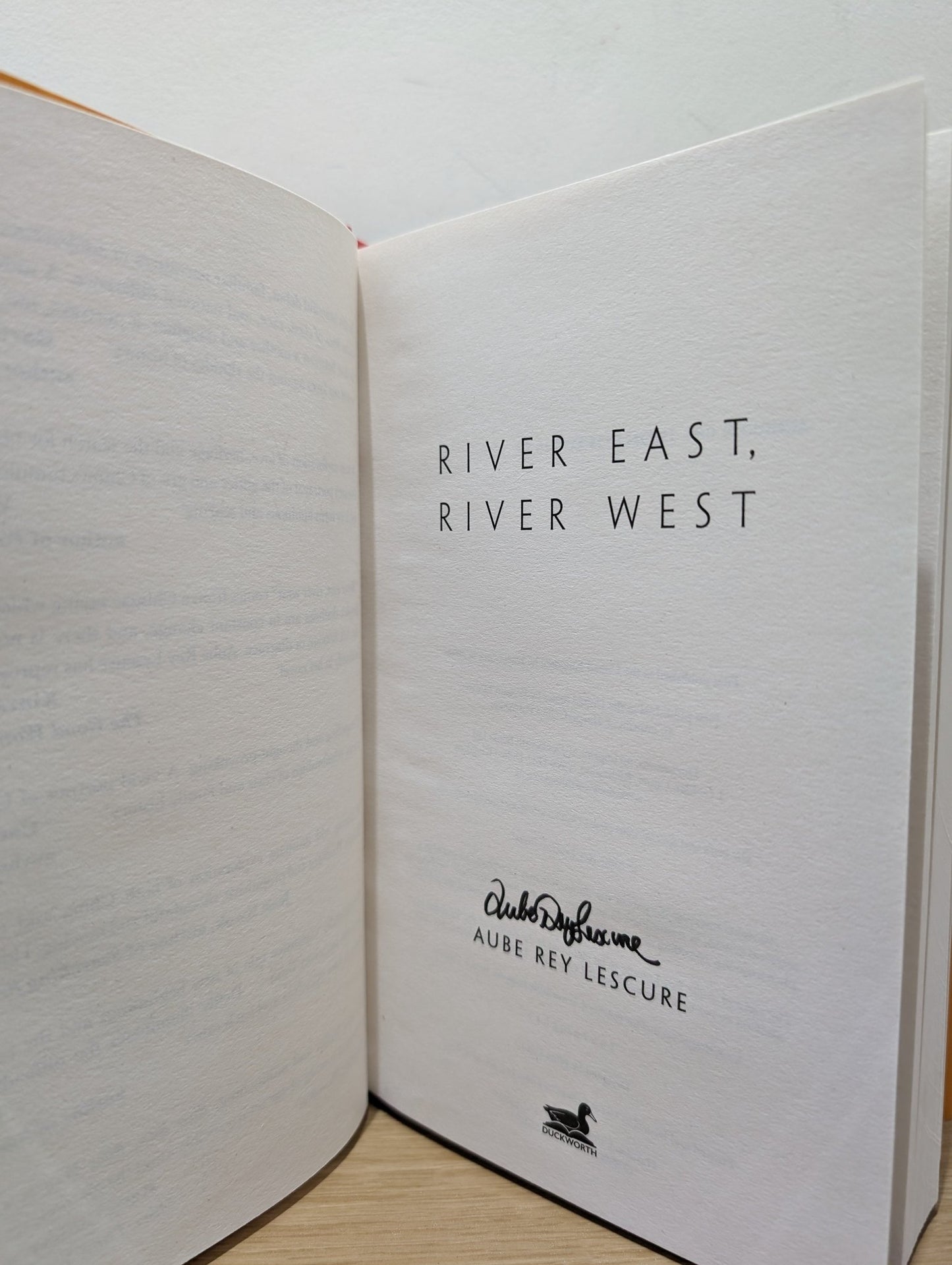 River East, River West by Aube Rey Lescure (Signed First Edition) - Fialta Books