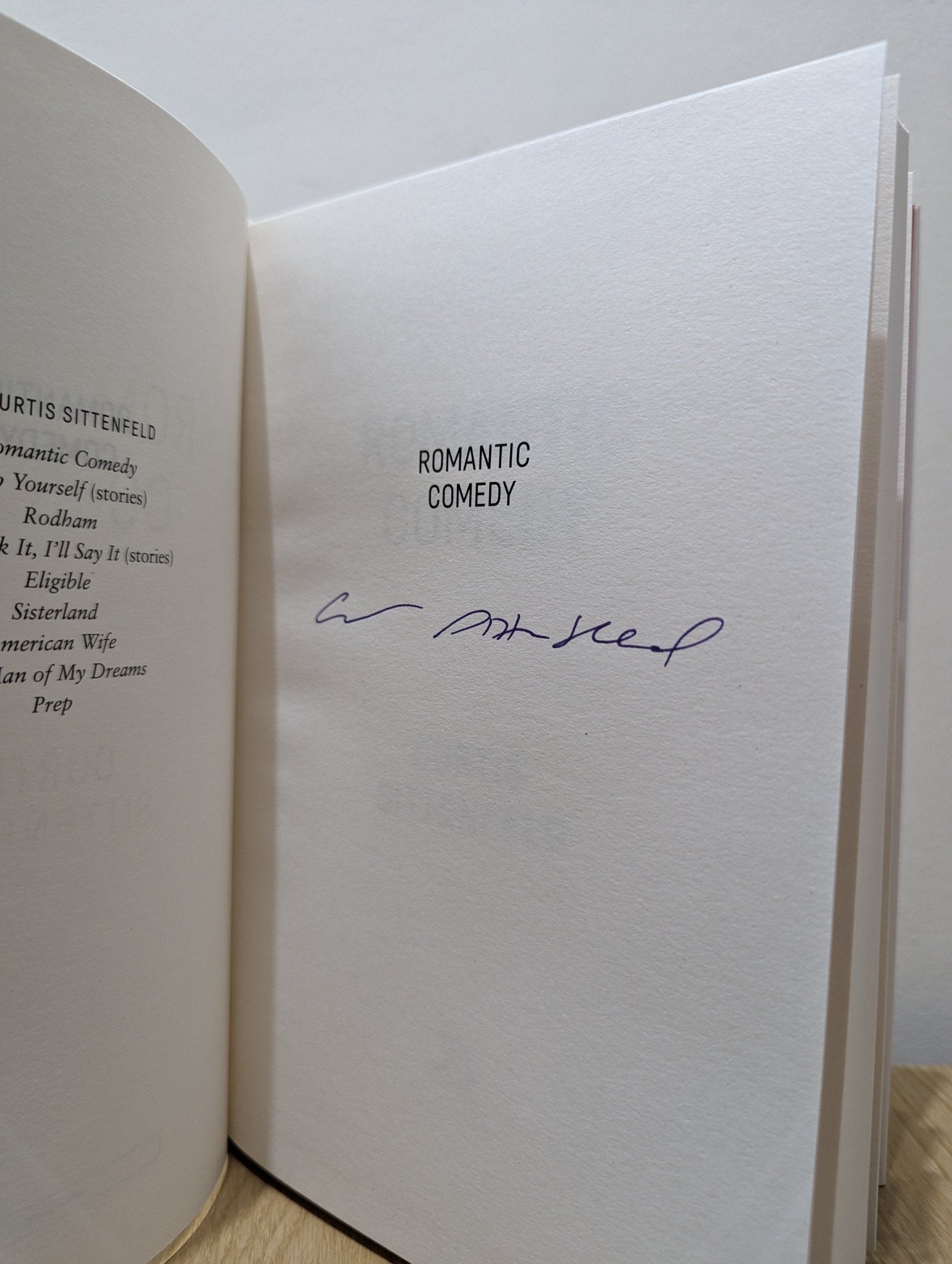Romantic Comedy by Curtis Sittenfeld (Signed) - Fialta Books