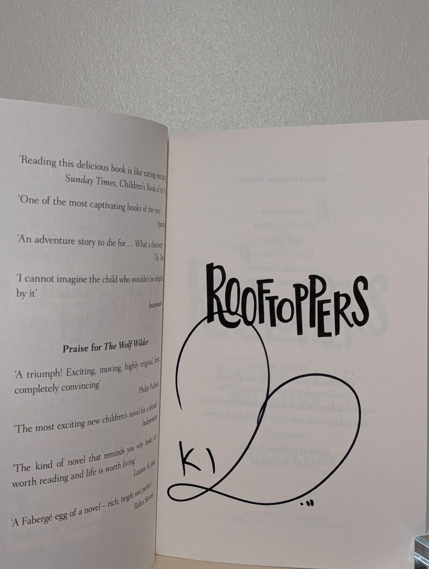 Rooftoppers by Katherine Rundell (Signed Paperback Edition) - Fialta Books