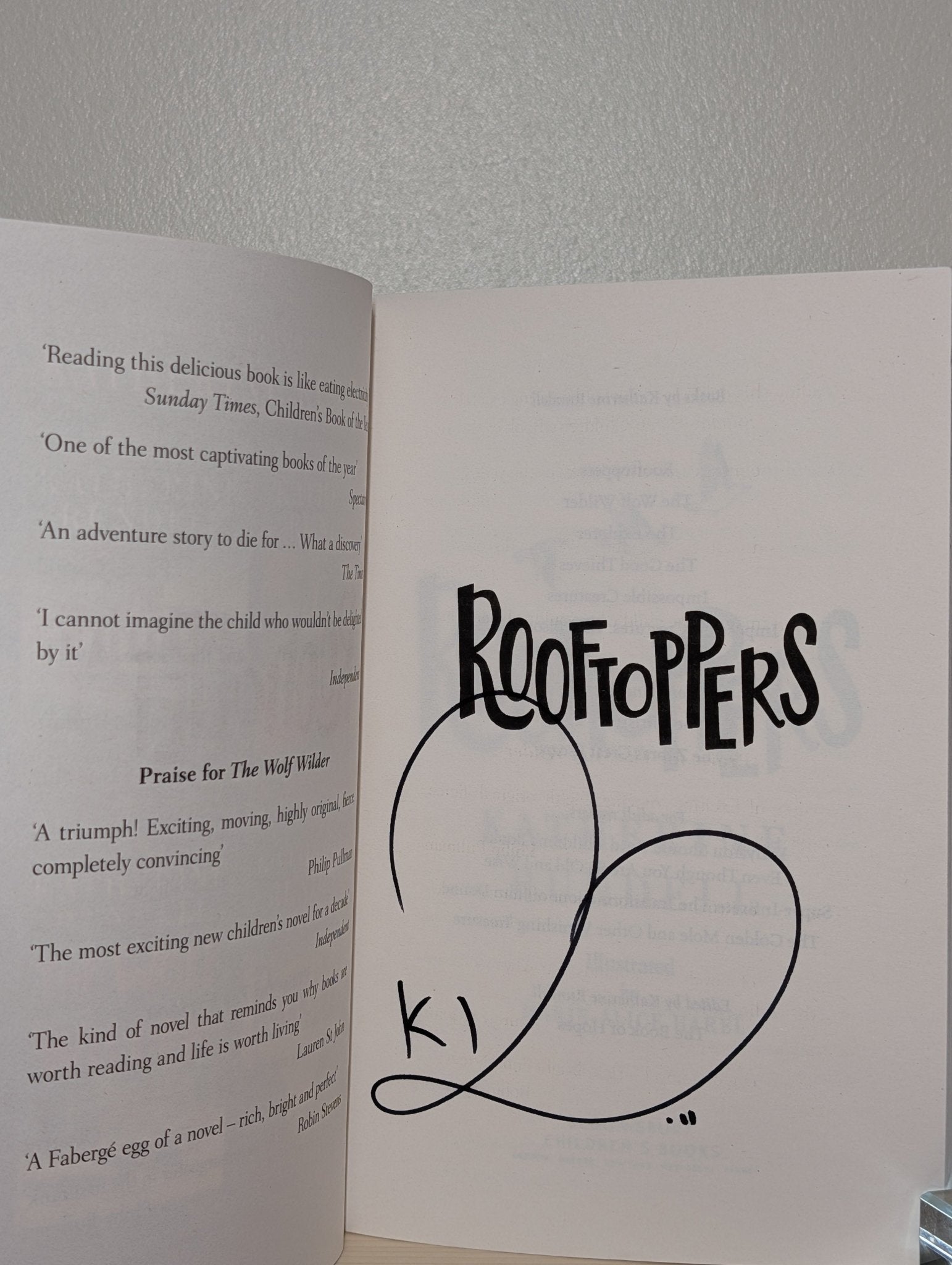 Rooftoppers by Katherine Rundell (Signed Paperback Edition) - Fialta Books