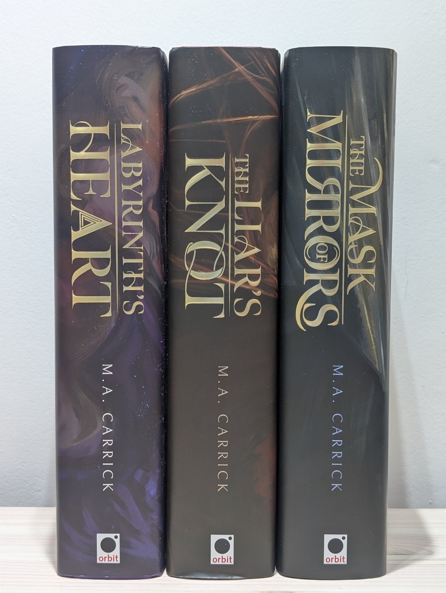 Rook & Rose Series: The Mask of Mirrors; The Liar's Knot; Labyrinth's Heart by M.A. Carrick (Signed with sprayed edges) - Fialta Books