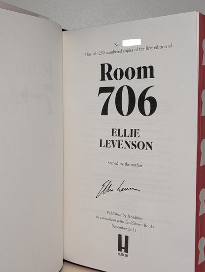 Room 706 by Ellie Levenson (Signed Numbered First Edition with sprayed edges) - Fialta Books