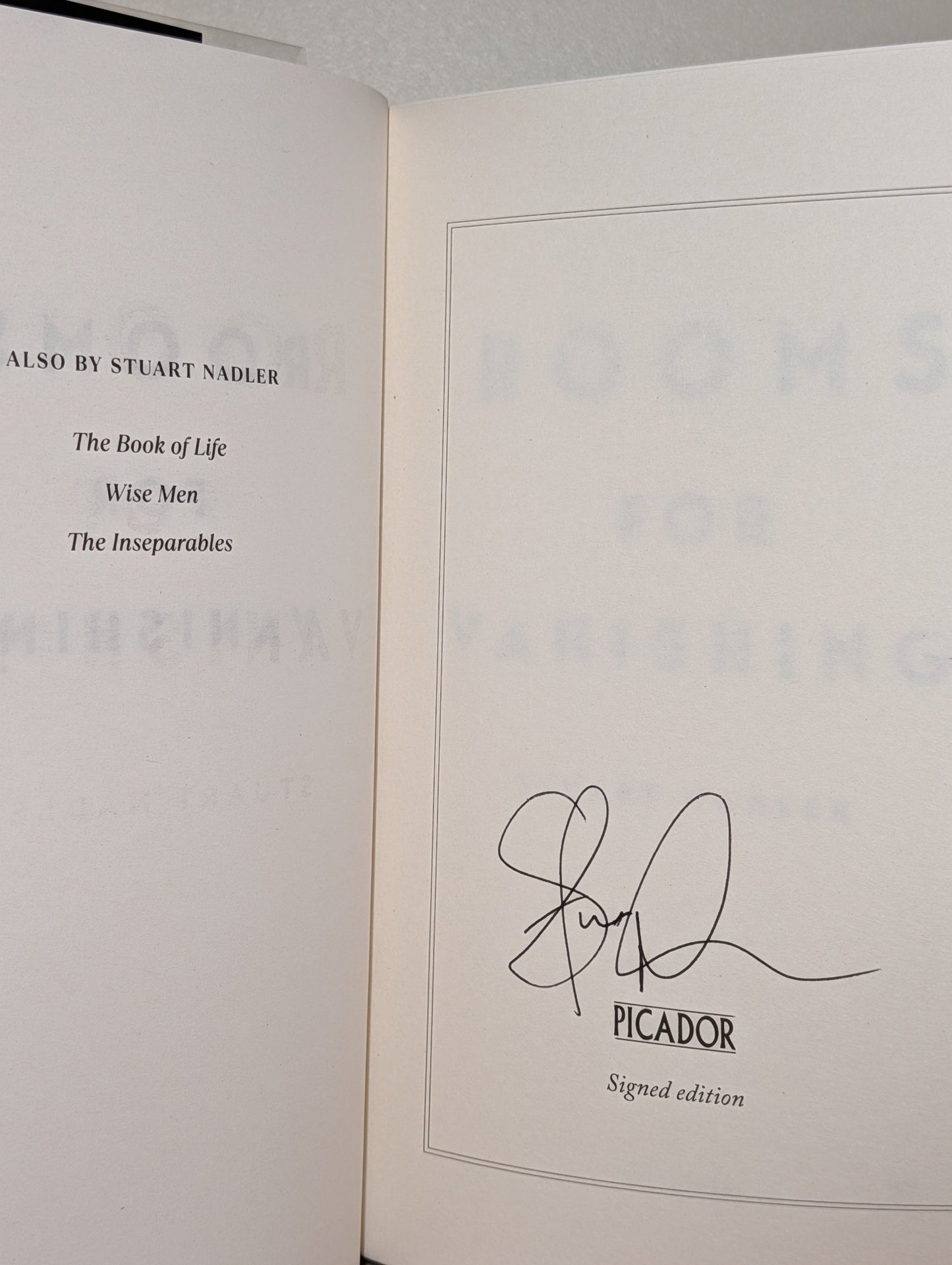Rooms for Vanishing by Stuart Nadler (Signed First Edition) - Fialta Books