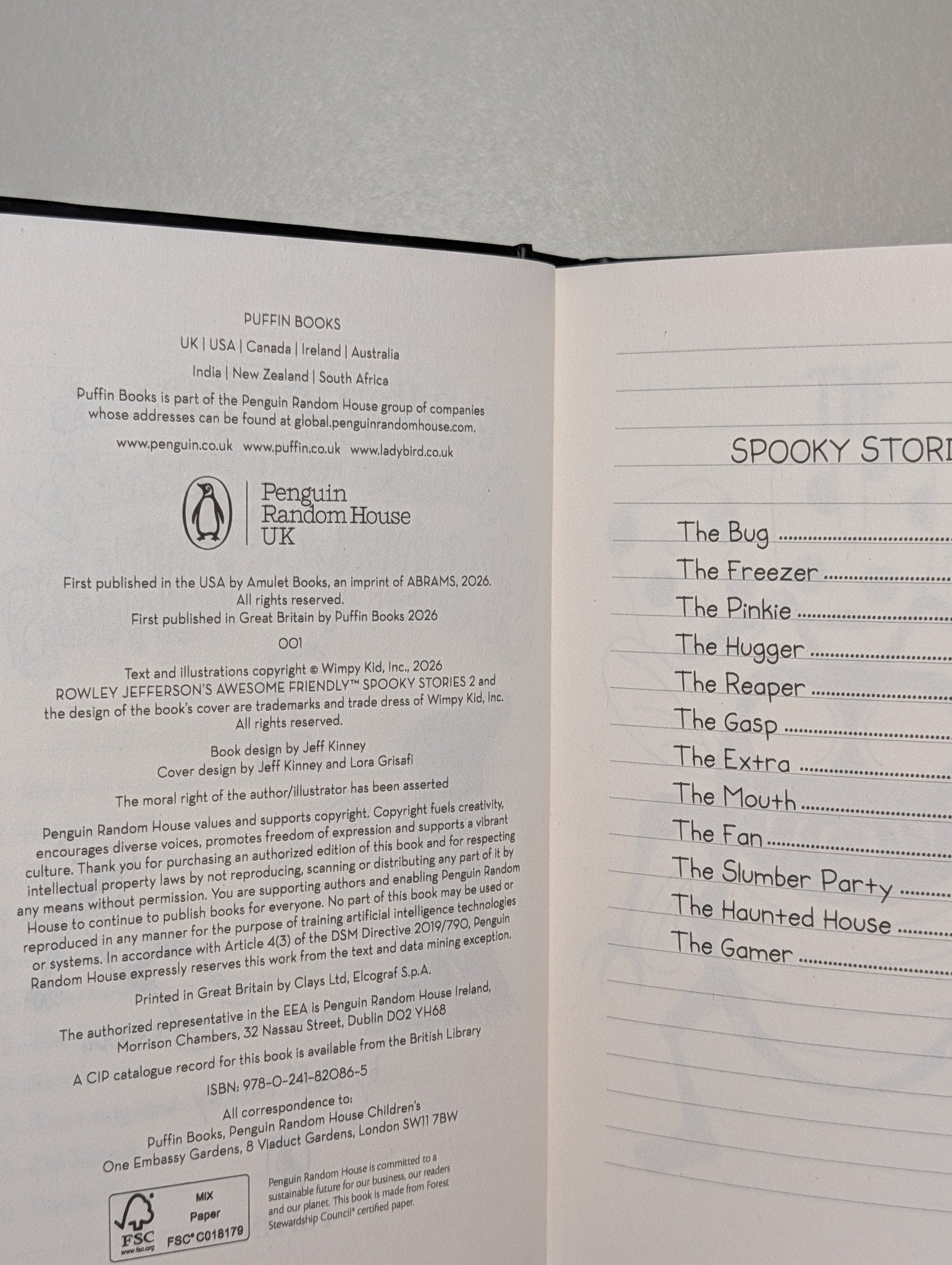 Rowley Jefferson's Awesome Friendly Spooky Stories 2 by Jeff Kinney (Signed First Edition) - Fialta Books