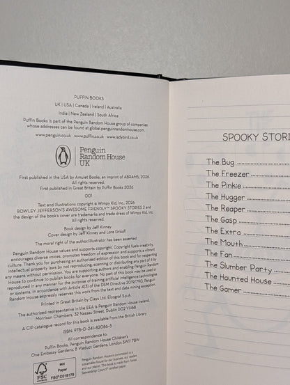 Rowley Jefferson's Awesome Friendly Spooky Stories 2 by Jeff Kinney (Signed First Edition) - Fialta Books