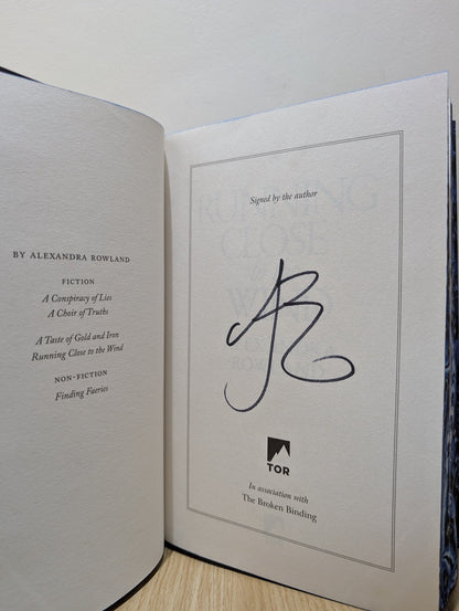 Running Close to the Wind by Alexandra Rowland (Signed First Edition with sprayed edges) - Fialta Books
