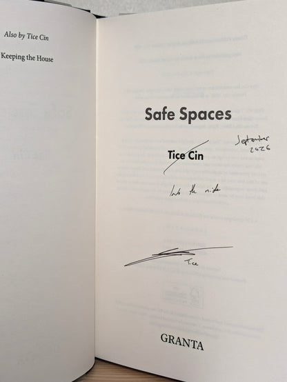 Safe Spaces by Tice Cin (Signed Dated First Edition) - Fialta Books