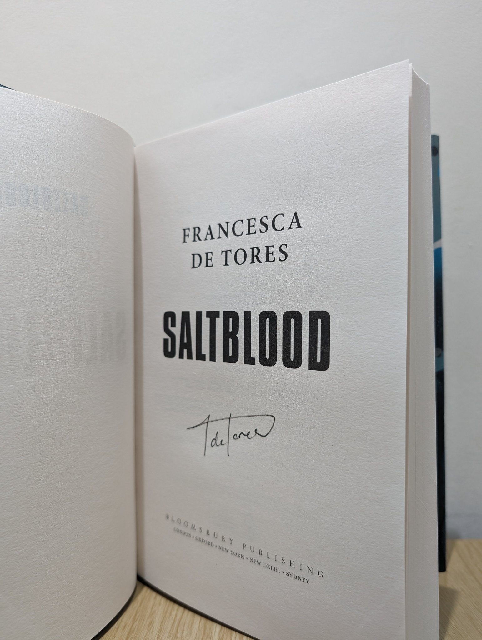 Saltblood by Francesca De Tores (Signed First Edition) - Fialta Books