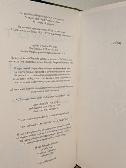 Saltswept by Katalina Watt (Signed Lined Dated First Edition) - Fialta Books