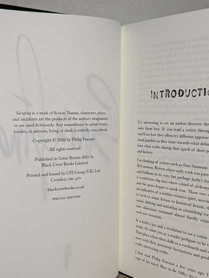 Sarafina by Philip Fracassi (Signed Deluxe Edition with sprayed edges) - Fialta Books