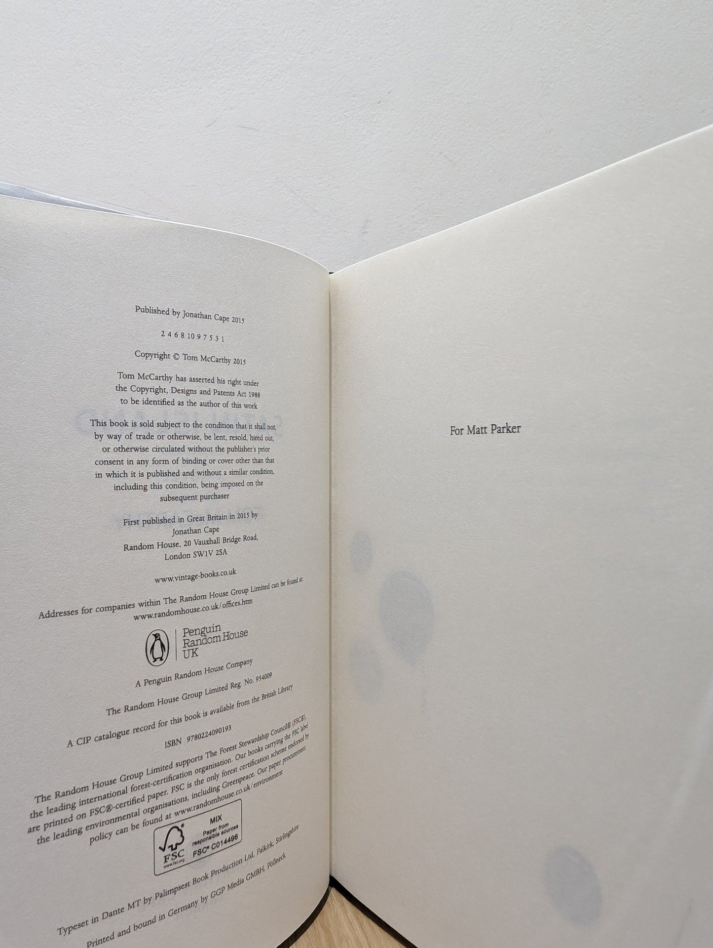 Satin Island by Tom McCarthy (First Edition) - Fialta Books