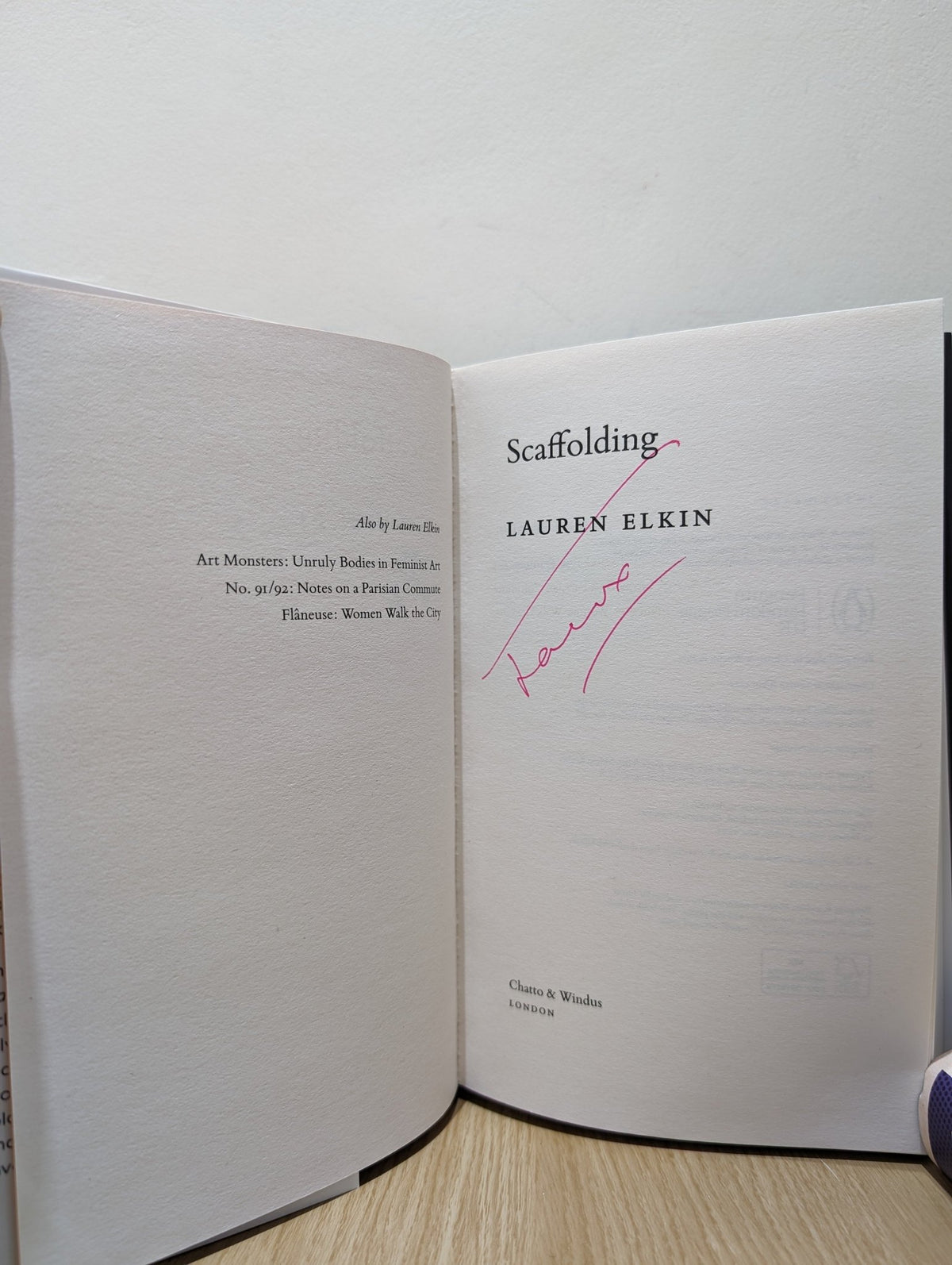 Scaffolding by Lauren Elkin (Signed First Edition) - Fialta Books