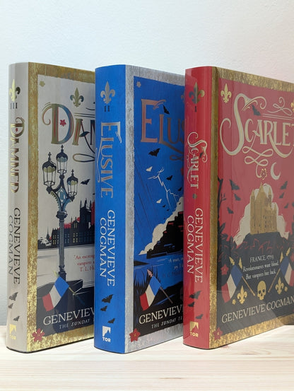 Scarlet; Elusive; Damned by Genevieve Cogman (Signed First Edition Set) - Fialta Books