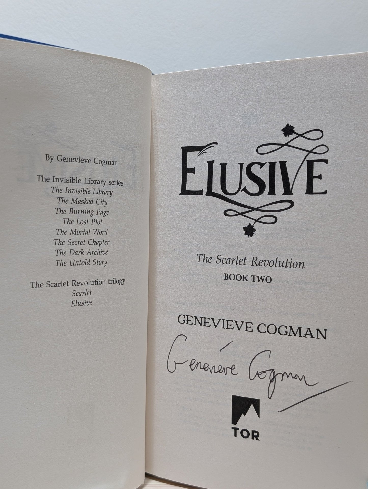 Scarlet; Elusive; Damned by Genevieve Cogman (Signed First Edition Set) - Fialta Books
