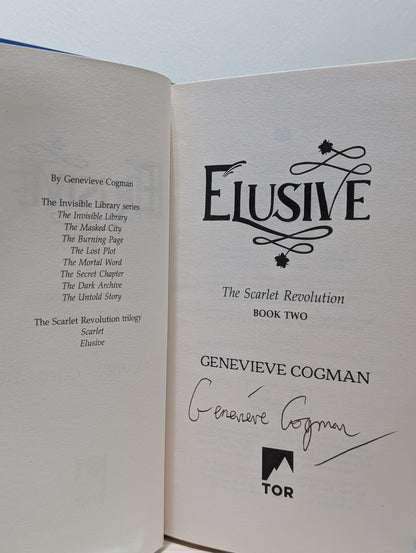 Scarlet; Elusive; Damned by Genevieve Cogman (Signed First Edition Set) - Fialta Books