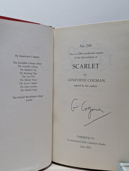 Scarlet; Elusive; Damned by Genevieve Cogman (Signed First Edition Set) - Fialta Books