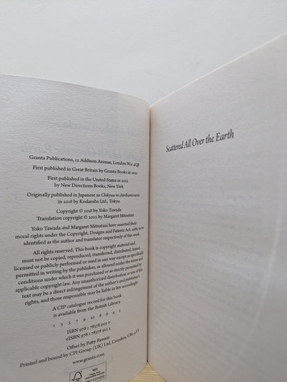 Scattered All Over the Earth by Yoko Tawada (Signed First Edition) - Fialta Books