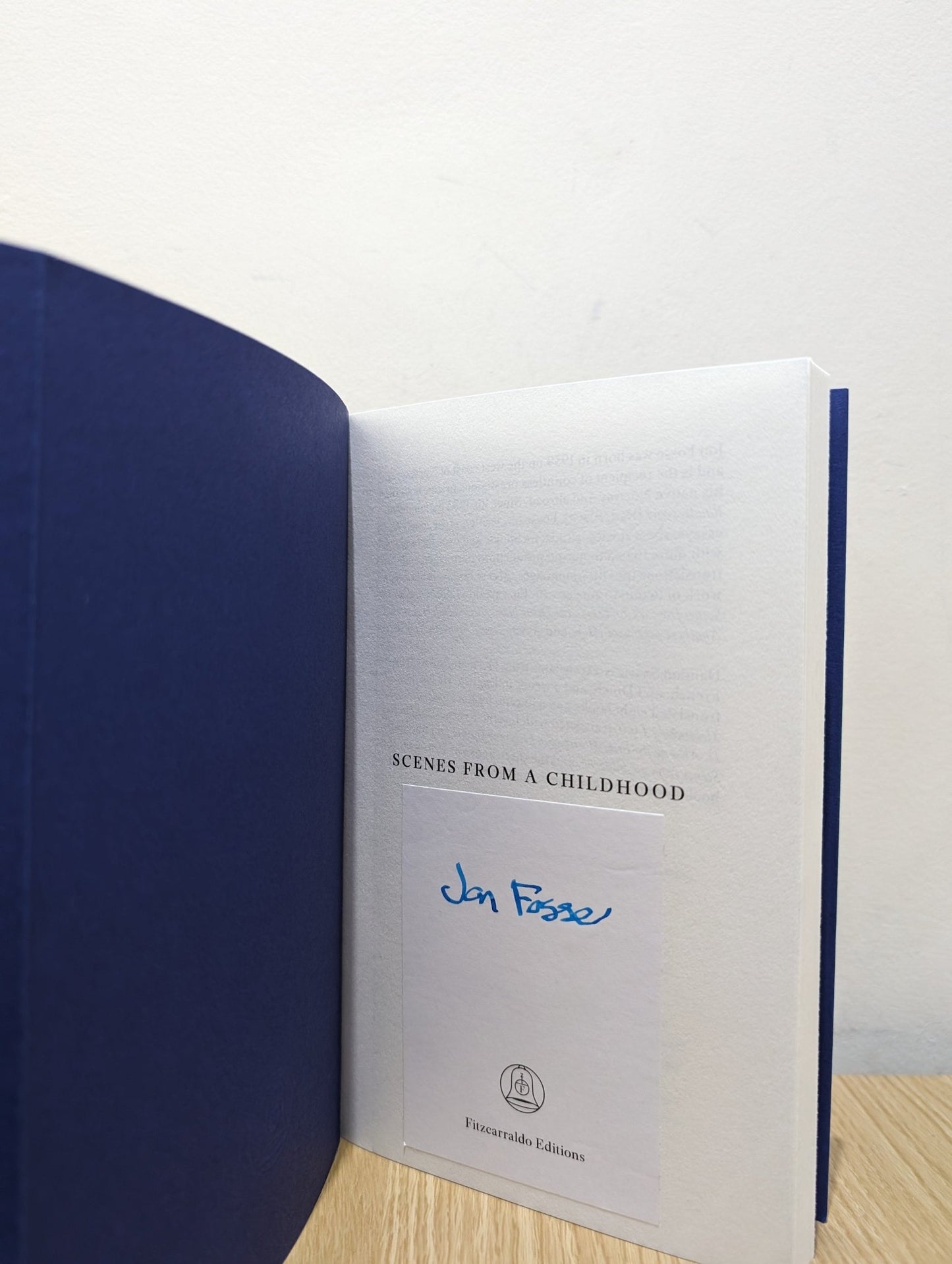 Scenes from a Childhood by Jon Fosse (Signed Bookplate) - Fialta Books