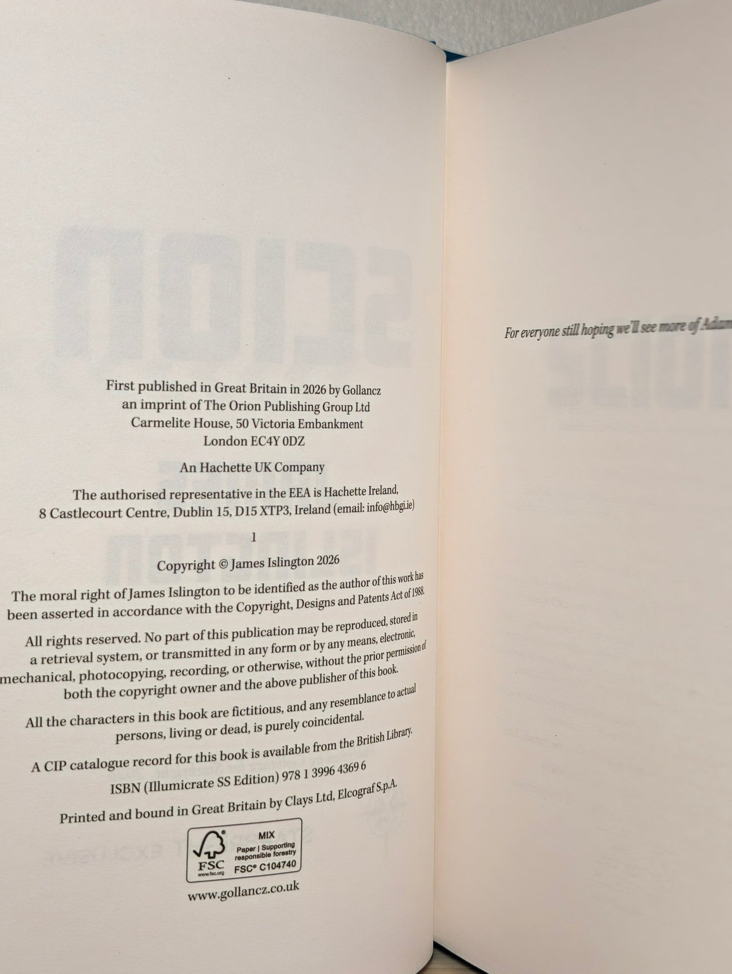 Scion by James Islington (Signed Special Edition with sprayed edges) - Fialta Books