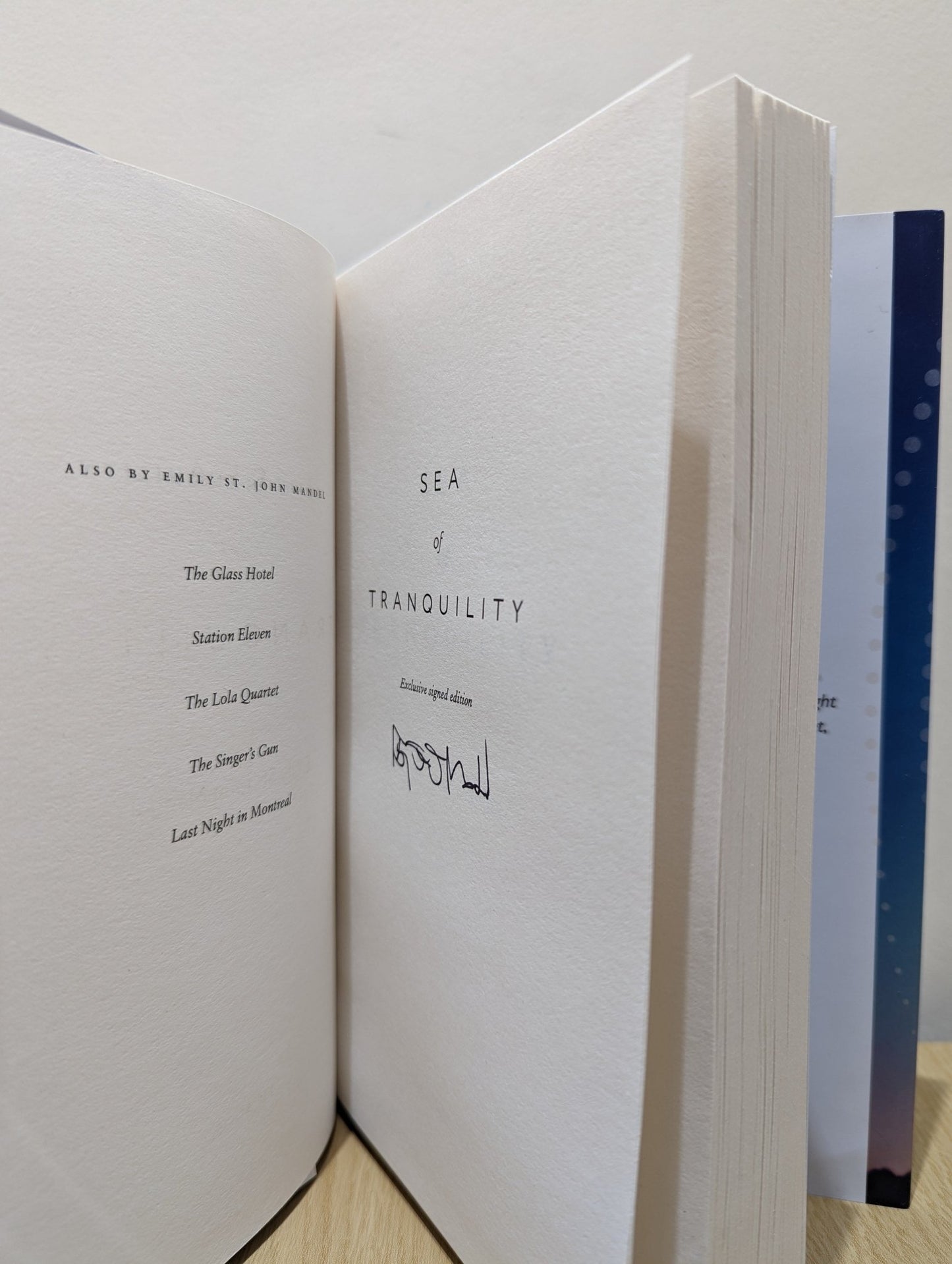 Sea of Tranquility by Emily St. John Mandel (Signed First Edition with extra chapter) - Fialta Books