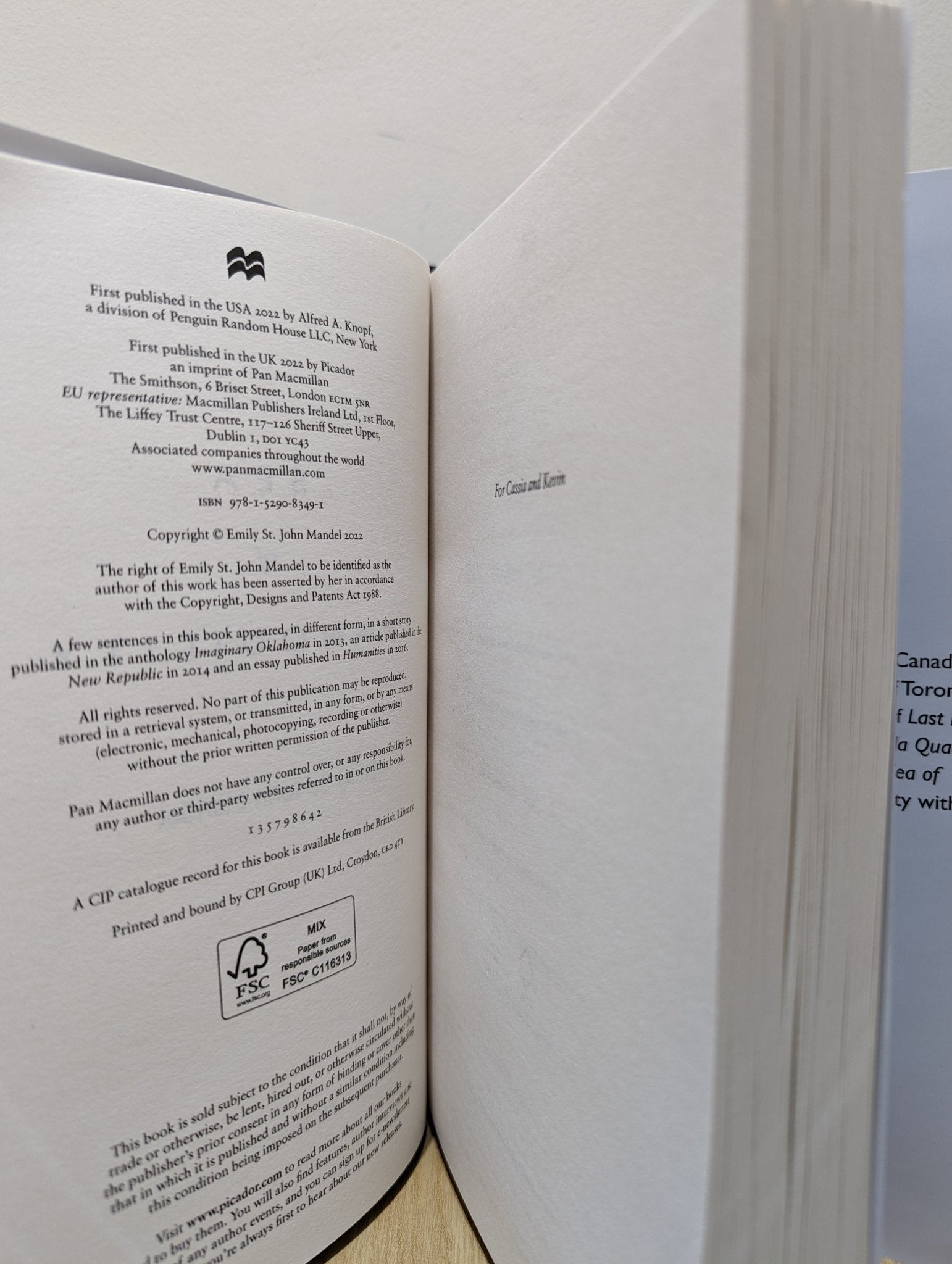 Sea of Tranquility by Emily St. John Mandel (Signed First Edition with extra chapter) - Fialta Books