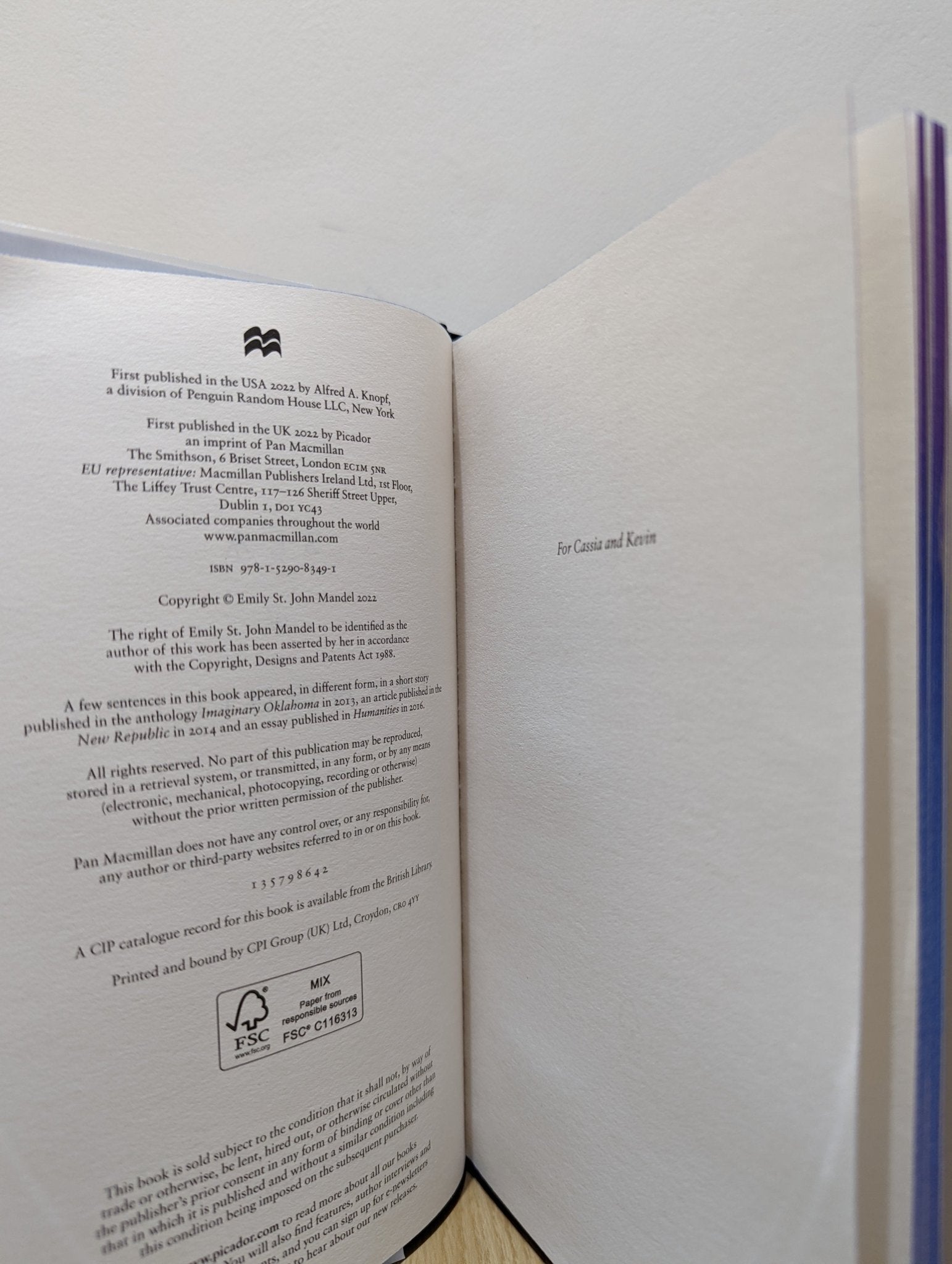 Sea of Tranquility by Emily St. John Mandel (Signed Numbered Edition with sprayed edges) - Fialta Books