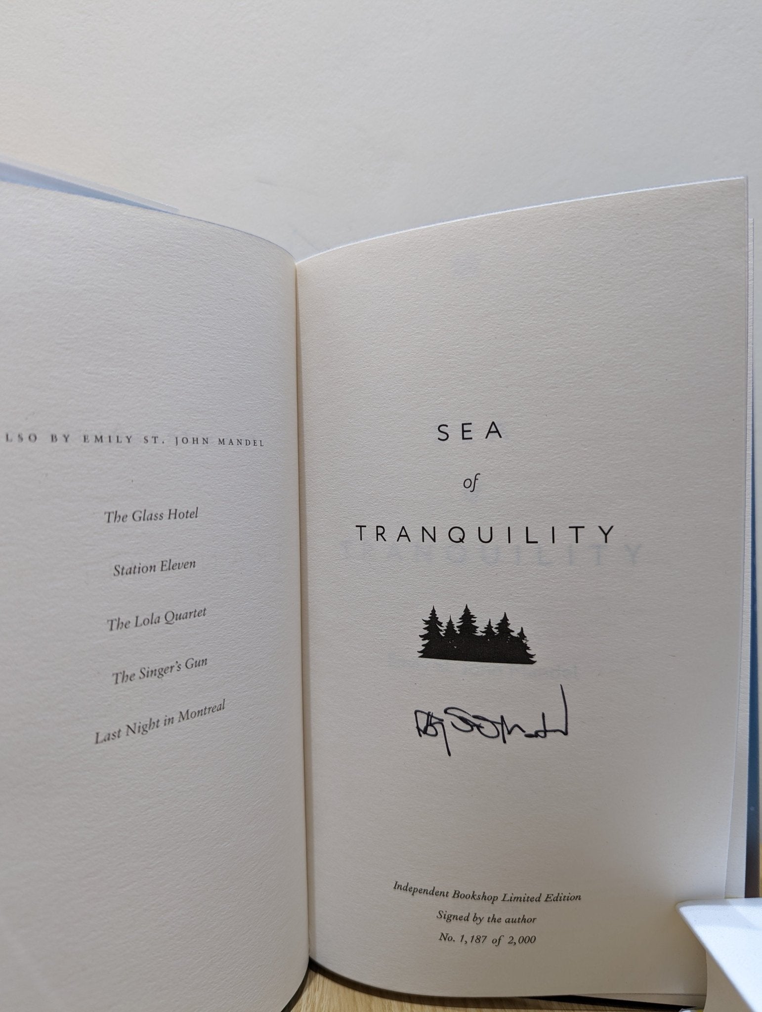 Sea of Tranquility by Emily St. John Mandel (Signed Numbered Edition with sprayed edges) - Fialta Books