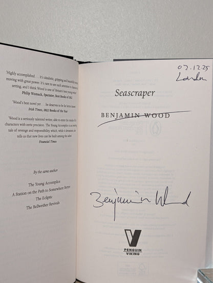 Seascraper by Benjamin Wood (Signed Dated Located First Edition) - Fialta Books