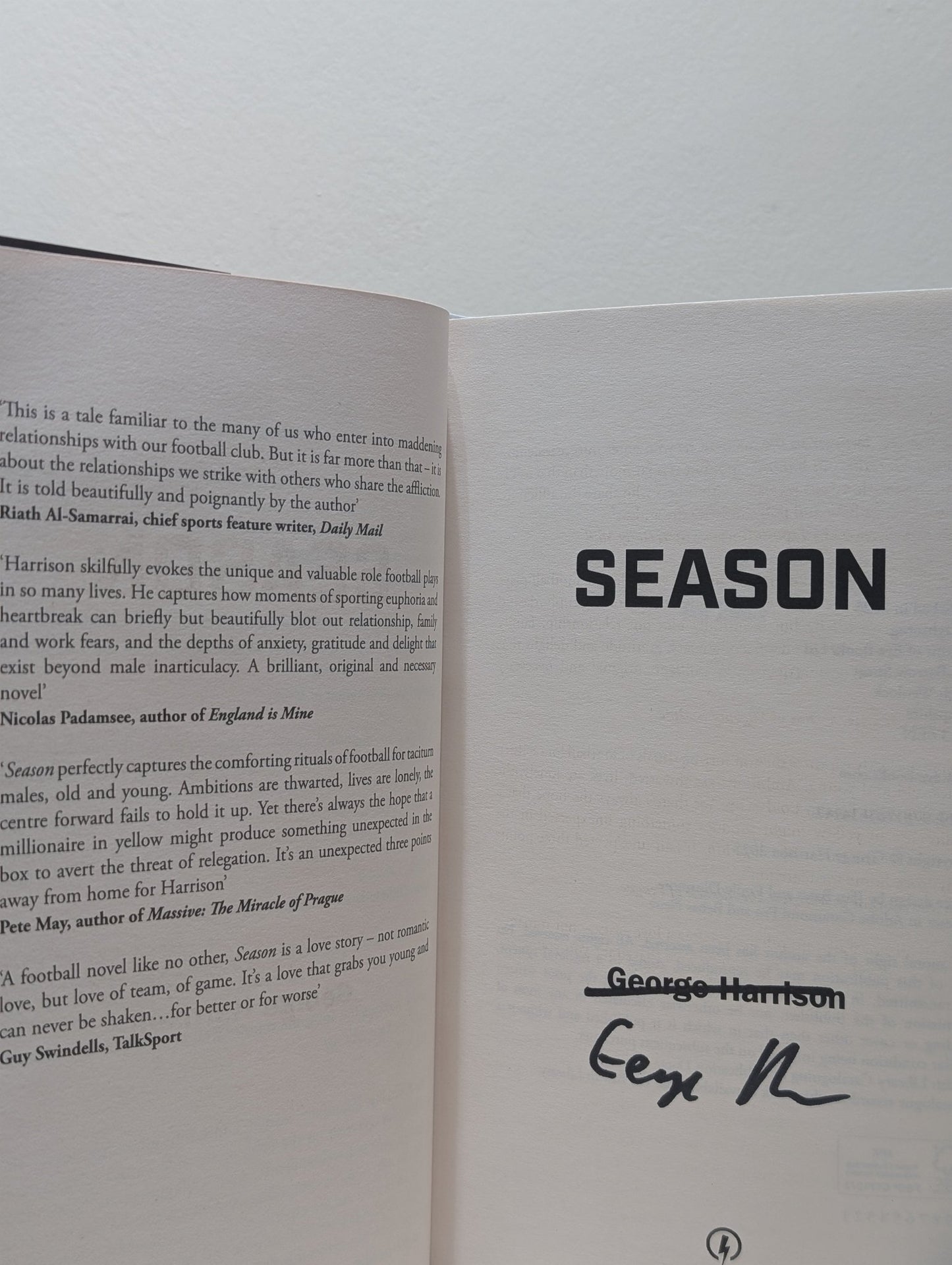 Season by George Harrison (Signed First Edition) - Fialta Books