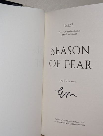 Season of Fear by Emily Cooper (Signed Numbered First Edition with sprayed edges) - Fialta Books