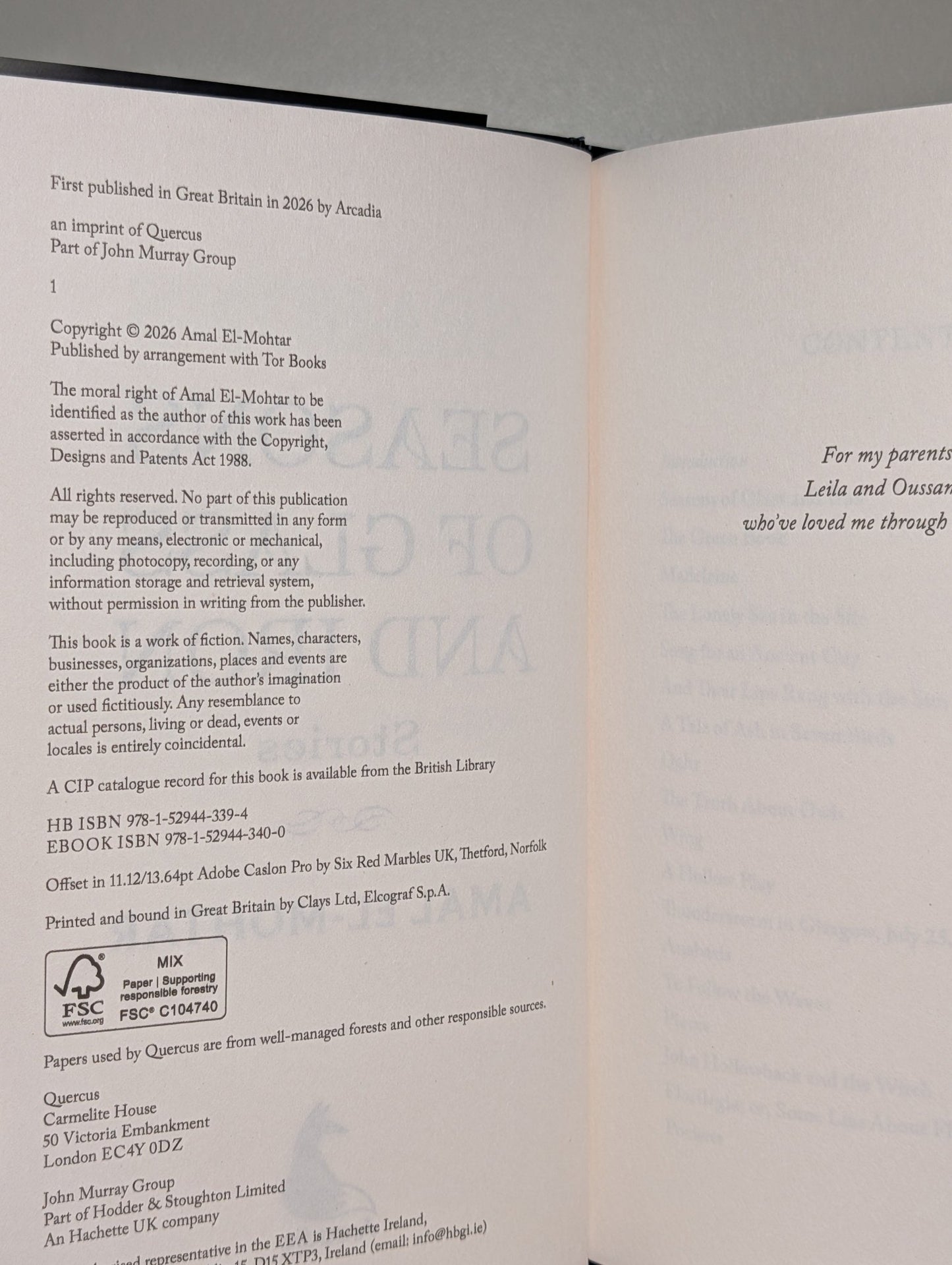 Seasons of Glass and Iron: Stories by Amal El - Mohtar (Signed First Edition) - Fialta Books