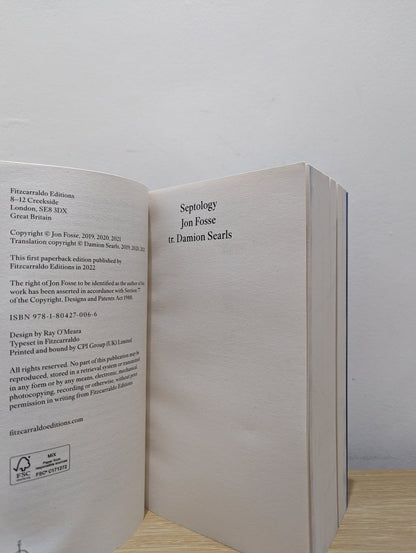 Septology, I - VII by Jon Fosse (Signed Paperback Edition) - Fialta Books