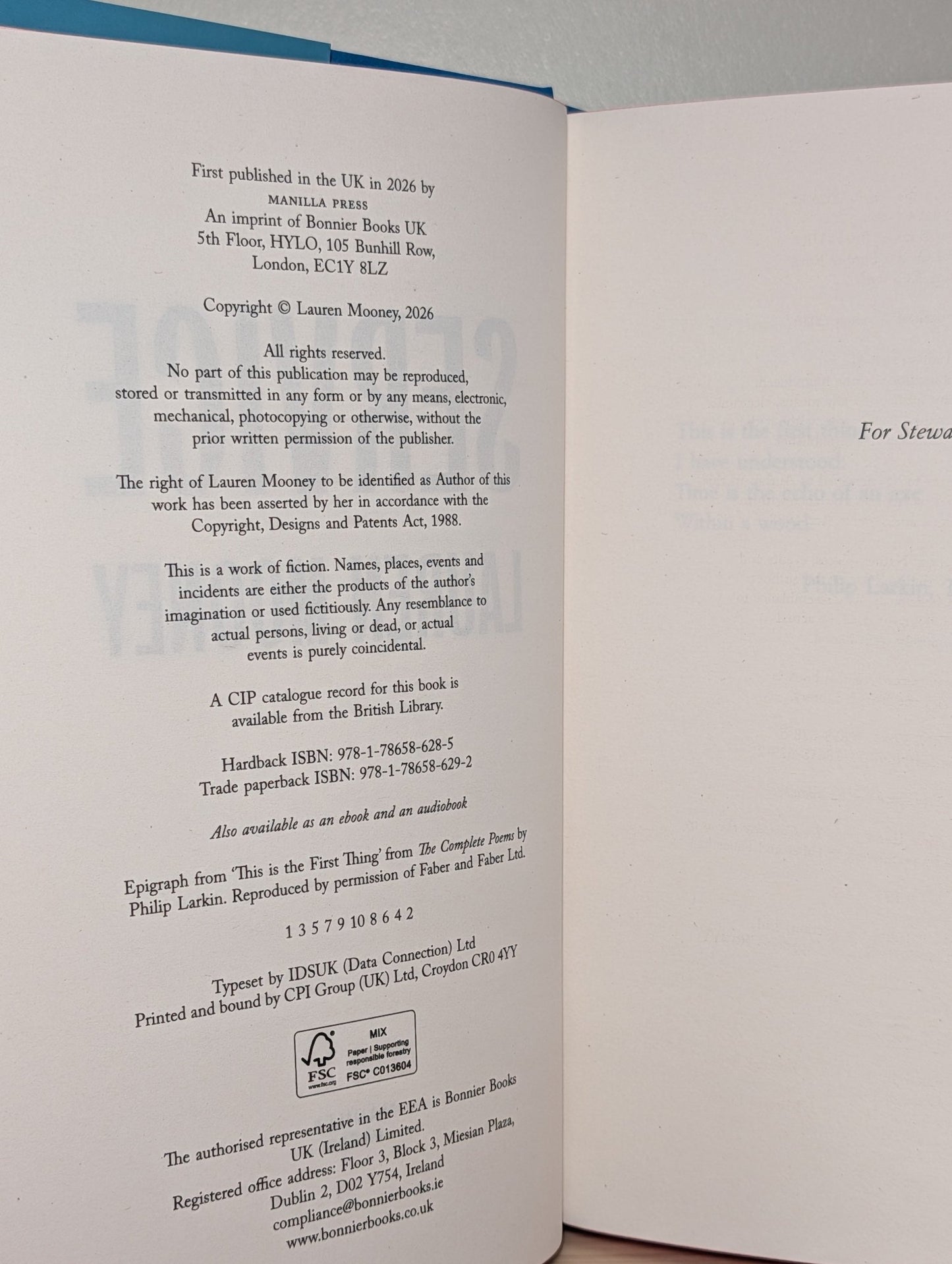 Service by Lauren Mooney (Signed First Edition with sprayed edges) - Fialta Books