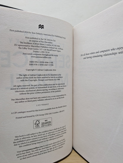 Service Model by Adrian Tchaikovsky (Signed First Edition) - Fialta Books